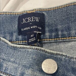 J.Crew Blue Denim Wide-Leg Jeans